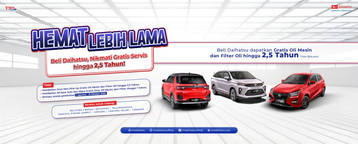 Daihatsu Gratis Servis 2,5 tahun